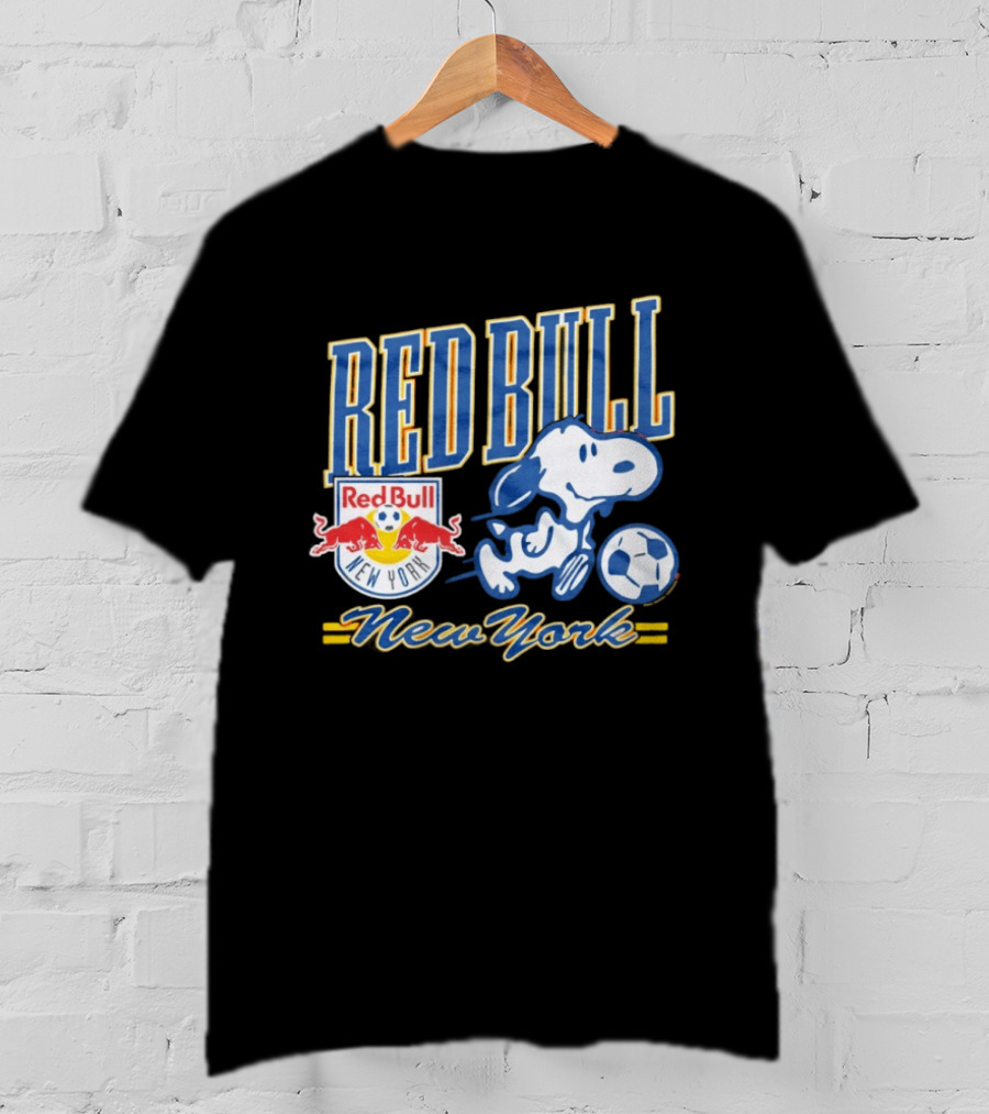 Peanuts Snoopy Red Bull New York Soccer Collaboration T-Shirt