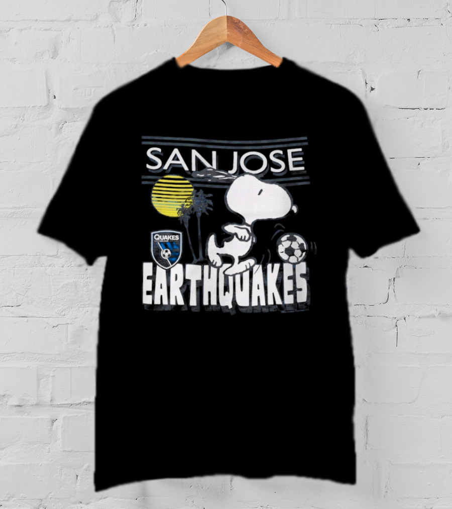 San Jose Earthquakes Snoopy Peanuts Soccer Collaboration T-Shirt