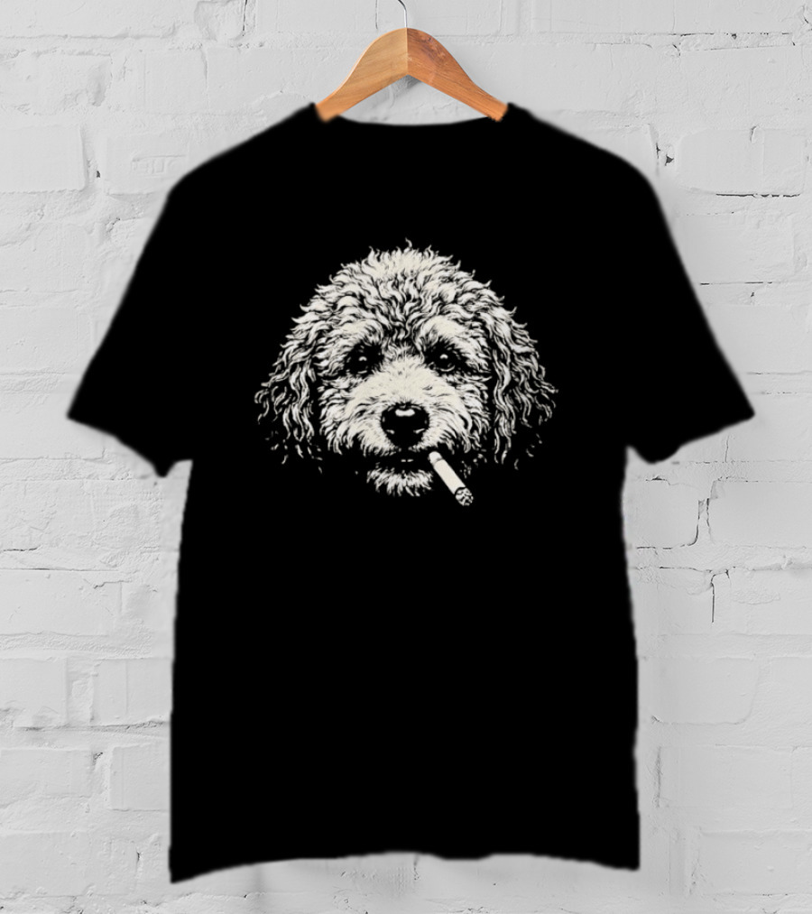 Smoking Goldendoodle Dog With Cigar T-Shirt