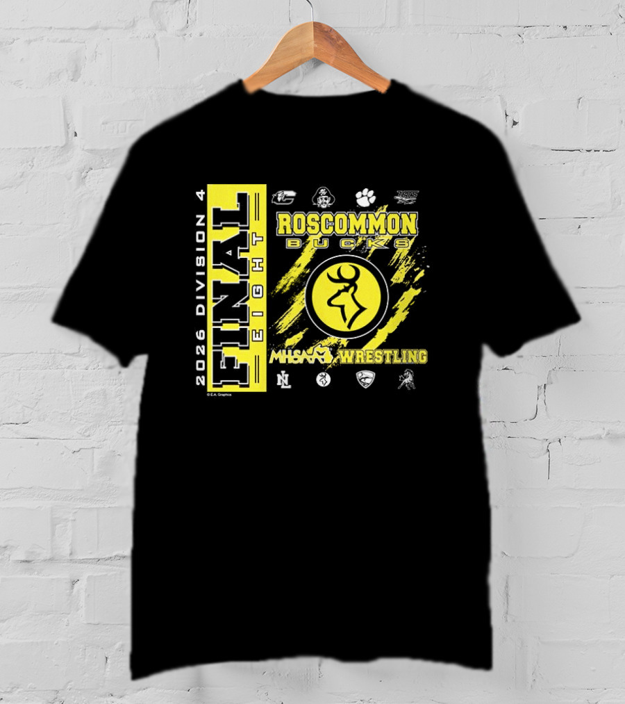 Roscommon Bucks 2026 Final Eight MHSAA Wrestling Division 4 T-Shirt