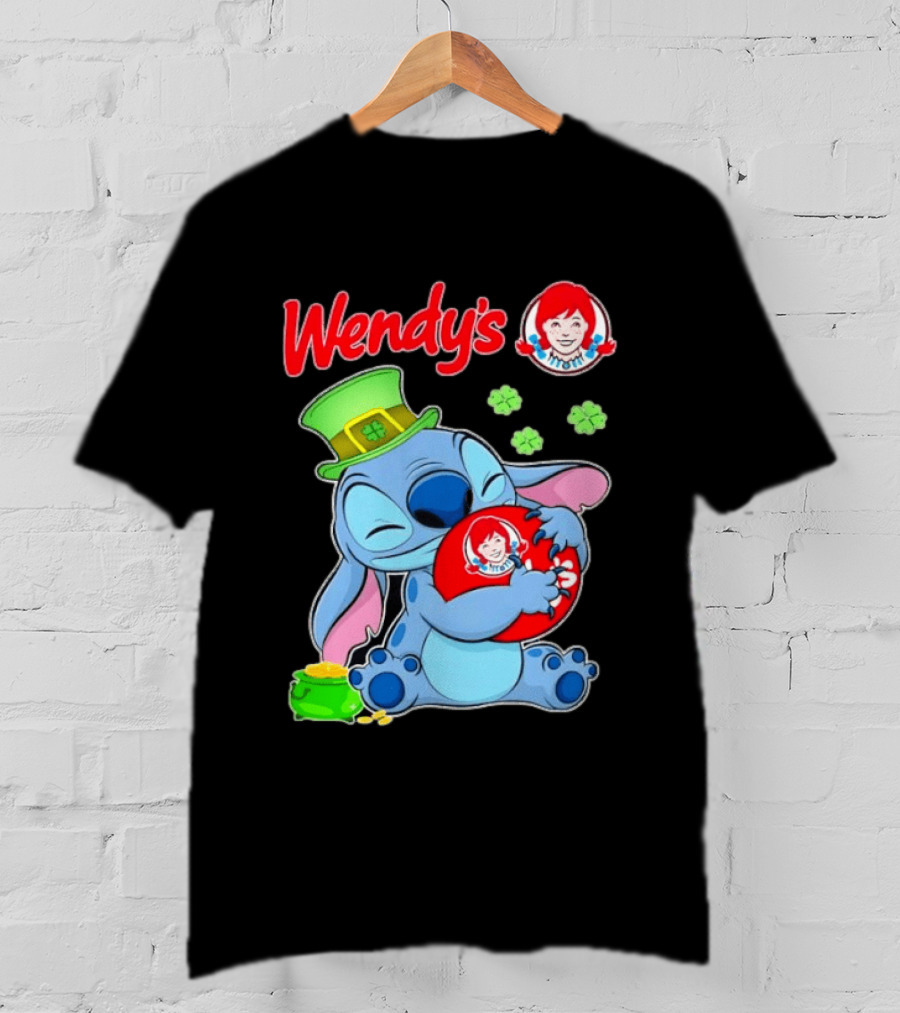 Wendy's Leprechaun Hat Stitch Hugging St Patricks Day T-Shirt