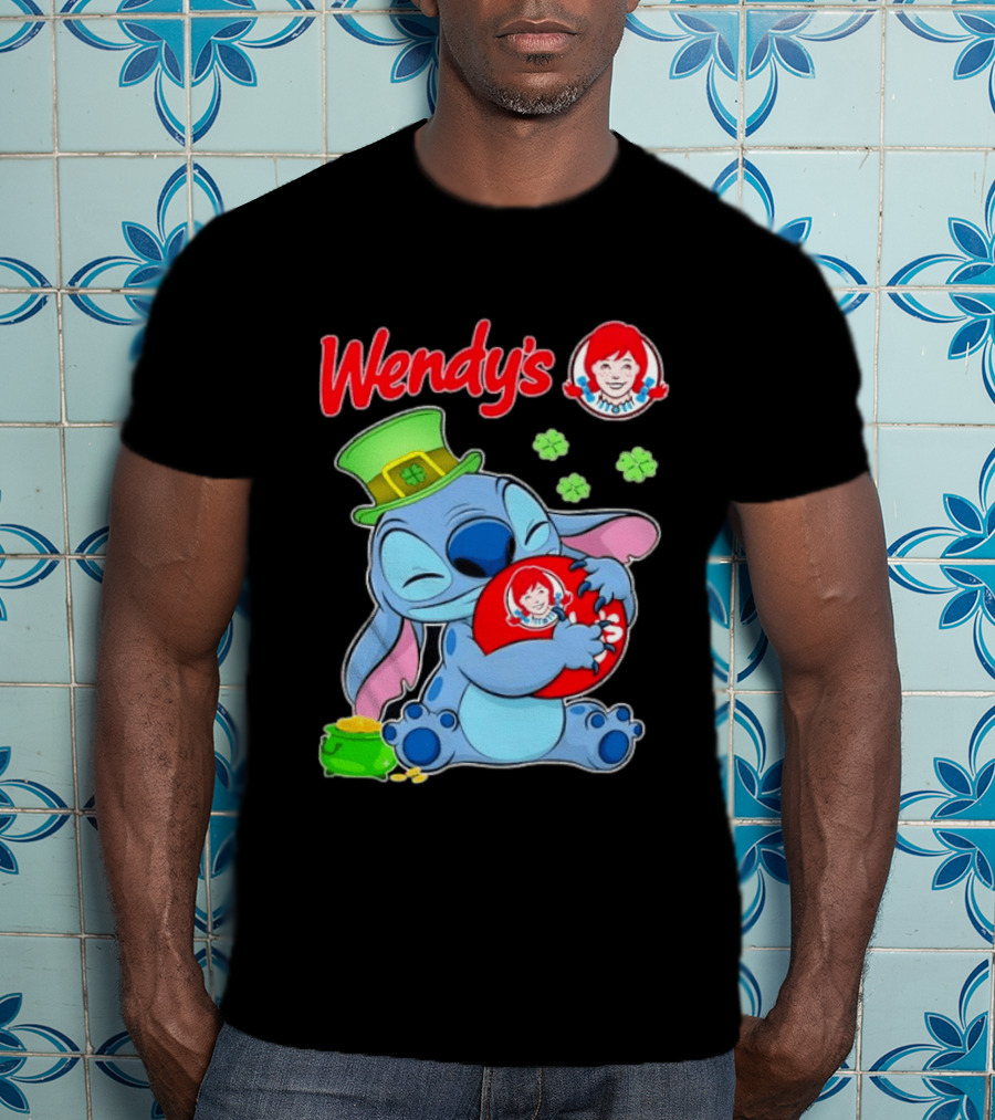 Wendy's Leprechaun Hat Stitch Hugging St Patricks Day T-Shirt