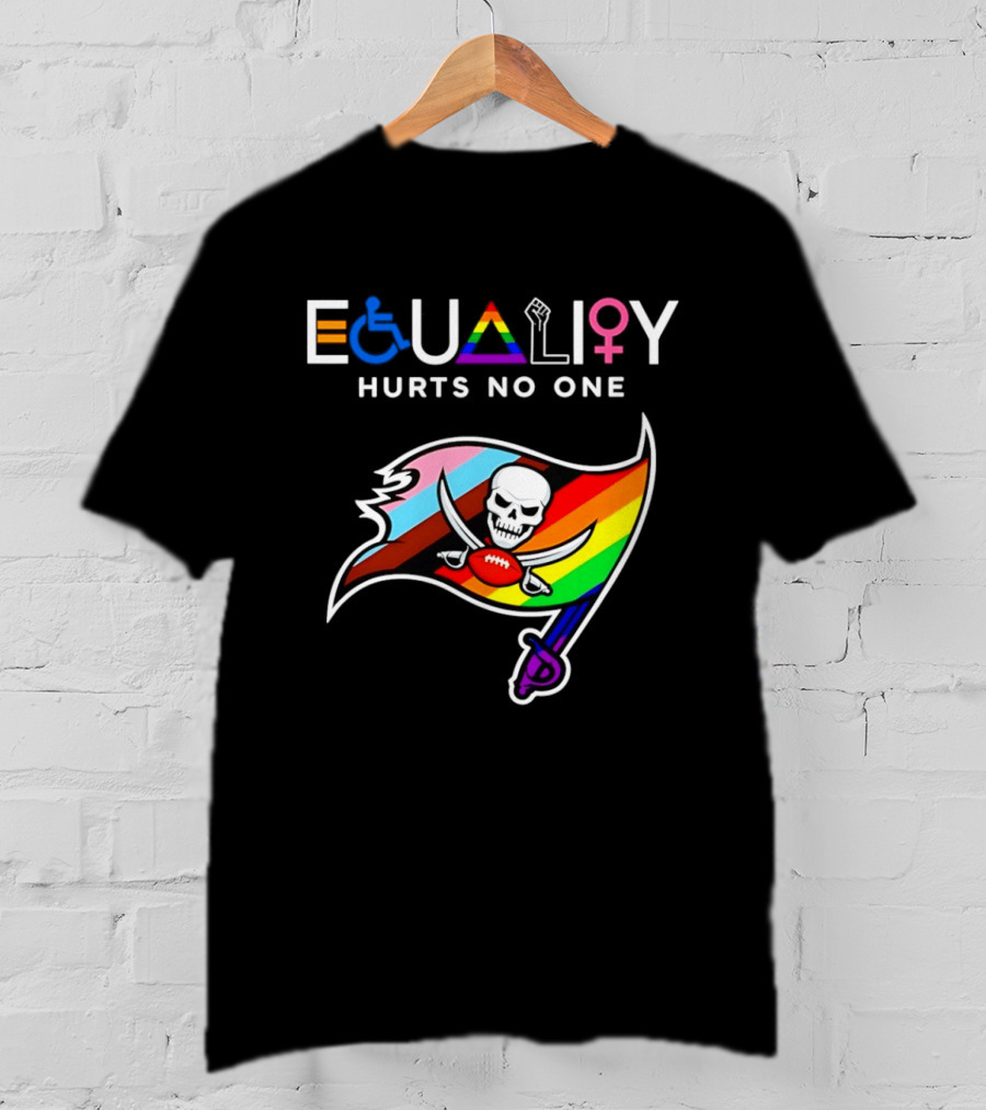Tampa Bay Buccaneers Equality Hurts No One LGBTQ Pride Flag T-Shirt