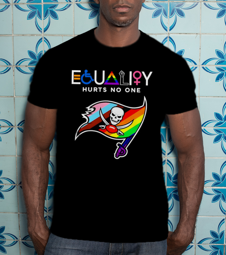 Tampa Bay Buccaneers Equality Hurts No One LGBTQ Pride Flag T-Shirt