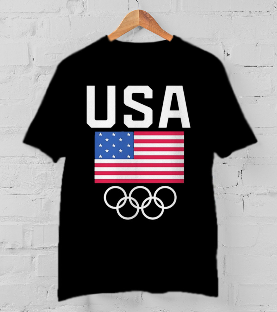 USA Flag Olympic Rings Team USA T-Shirt