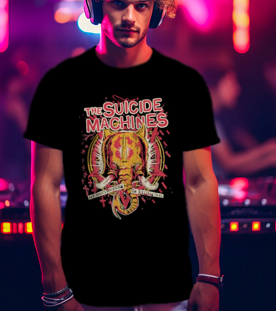 The Suicide Machines Elephant Art War Profiteering Is Killing Us All T-Shirt
