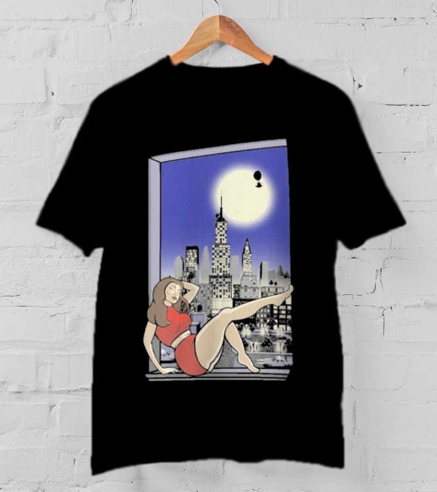 Pauline TheSpaceVixen Urban Moonlit Cityscape T-Shirt