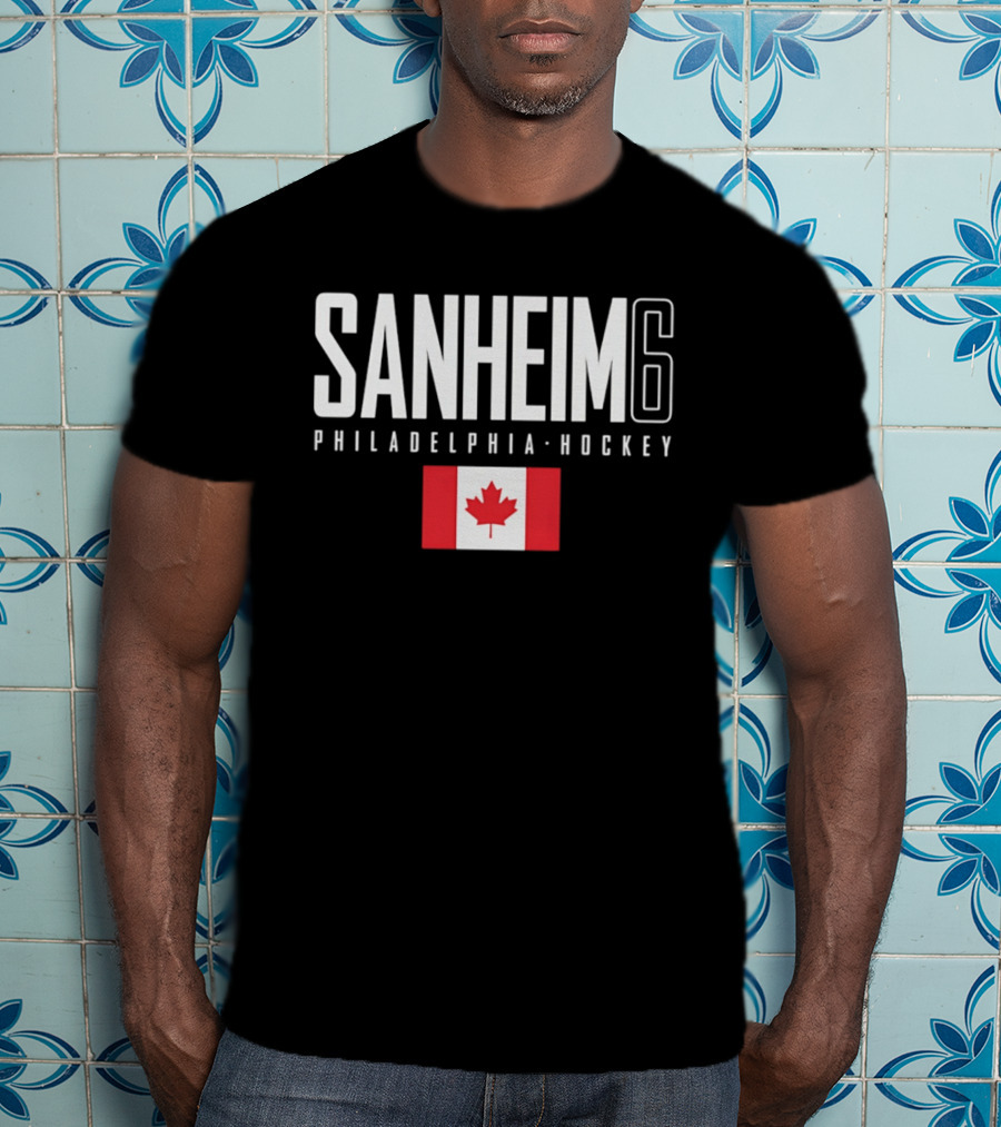 Sanheim 6 Philadelphia Hockey Canada Flag T-Shirt