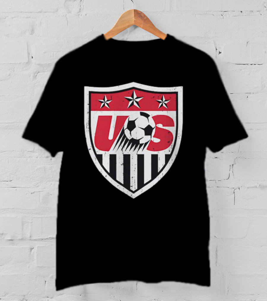U.S. Soccer Stars And Stripes Emblem With Soccer Ball T-Shirt