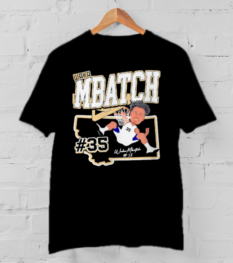 Waka Mbatch Montana State Bobcats Basketball #35 Caricature '26 T-Shirt
