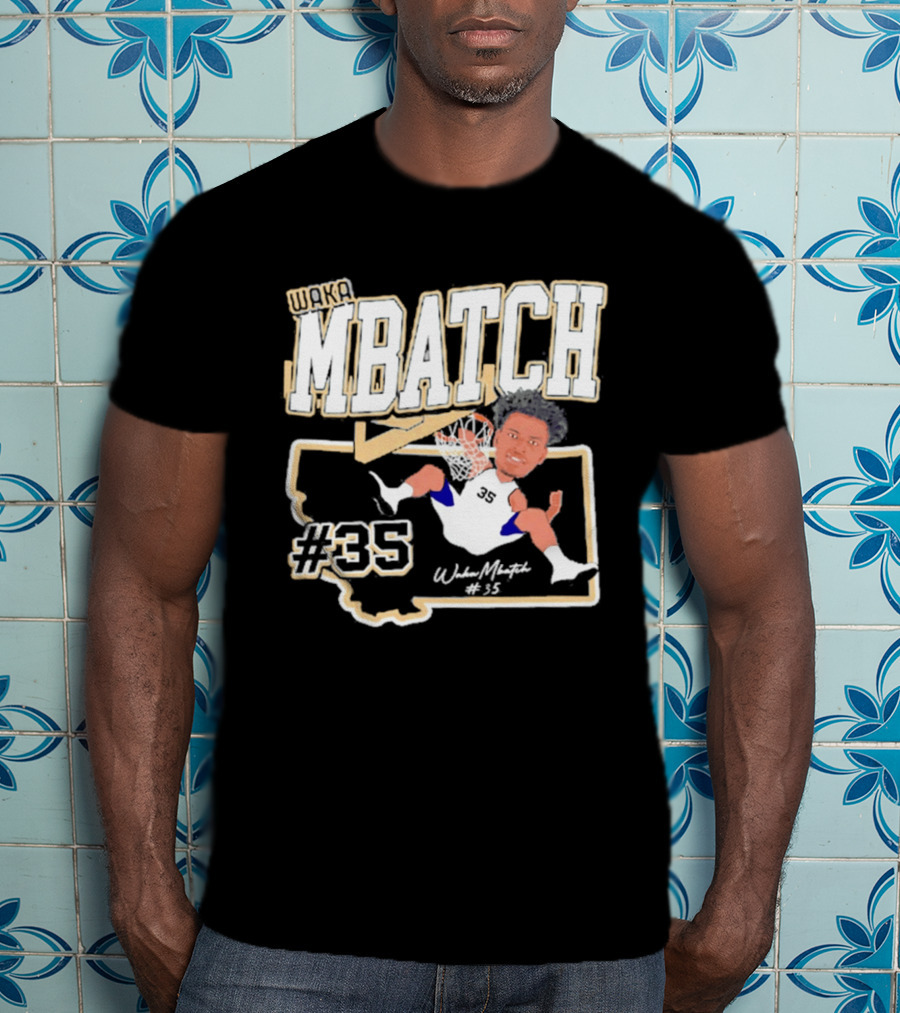 Waka Mbatch Montana State Bobcats Basketball #35 Caricature '26 T-Shirt
