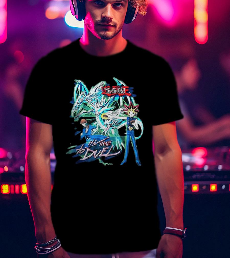 Yu Gi Oh Master Duel It's Time To Duel Blue Eyes White Dragon Yugi Kaiba T-Shirt