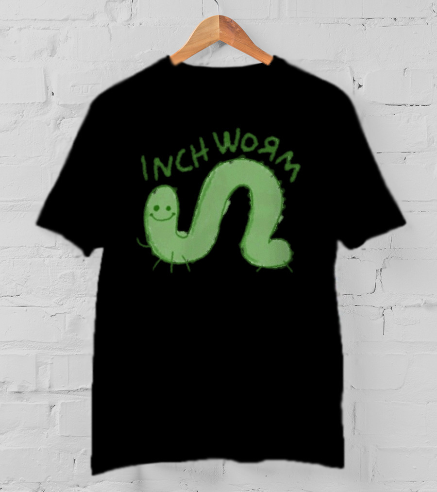 Zane Little Inch Worm Happy Green Cartoon T-Shirt