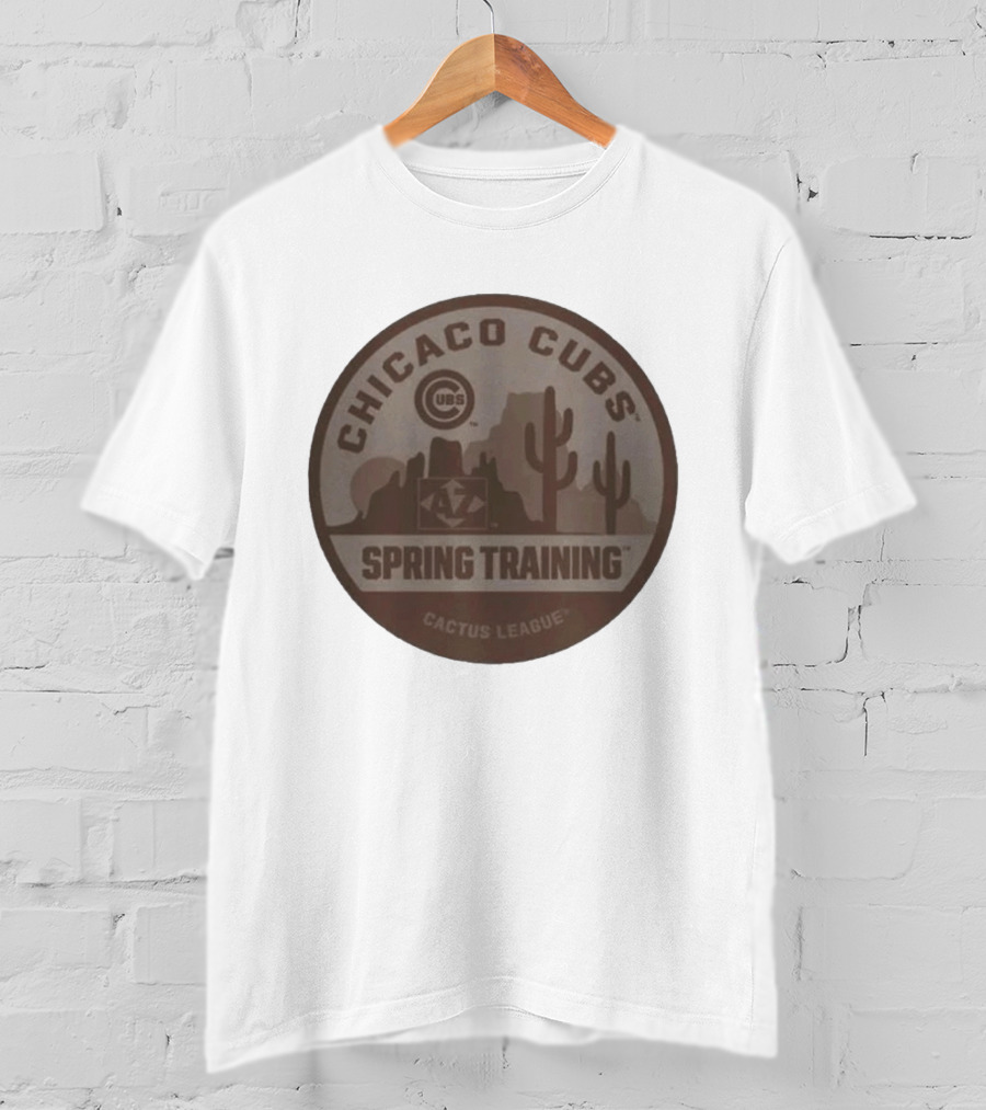 Chicago Cubs Spring Training Cactus League 2026 MLB Logo Cacti Desert Scene T-Shirt