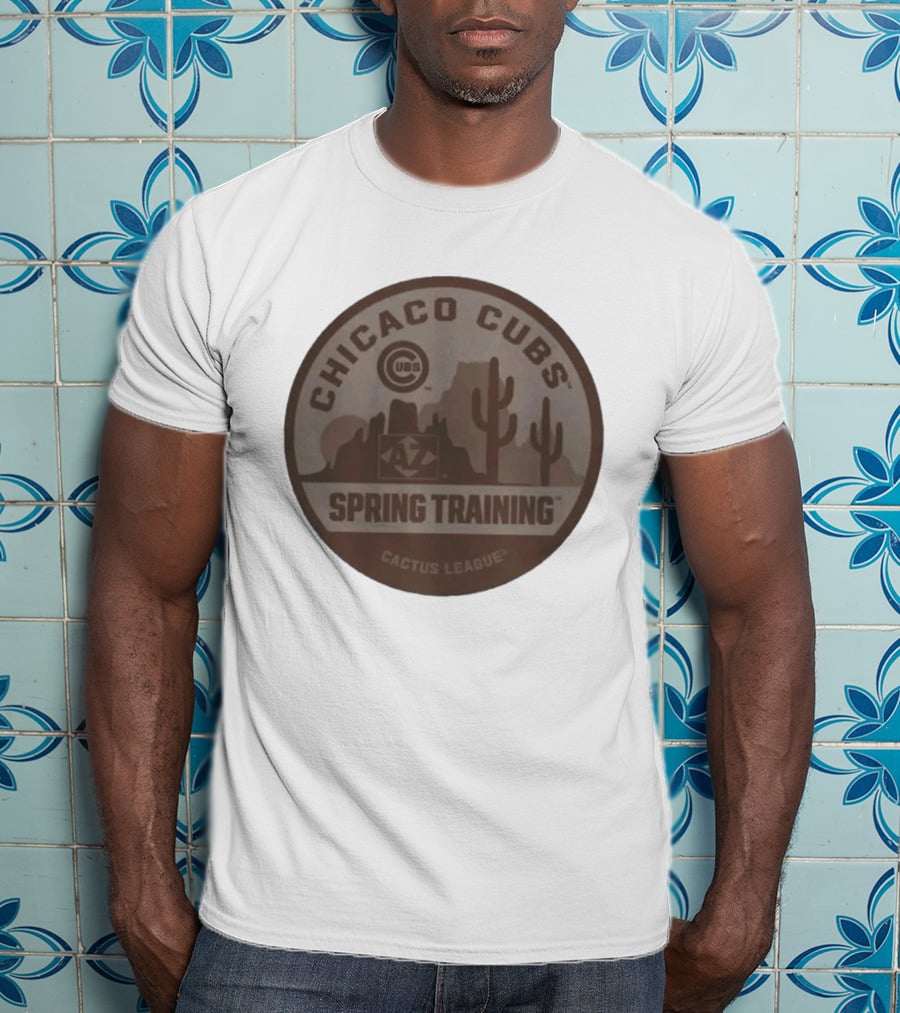 Chicago Cubs Spring Training Cactus League 2026 MLB Logo Cacti Desert Scene T-Shirt