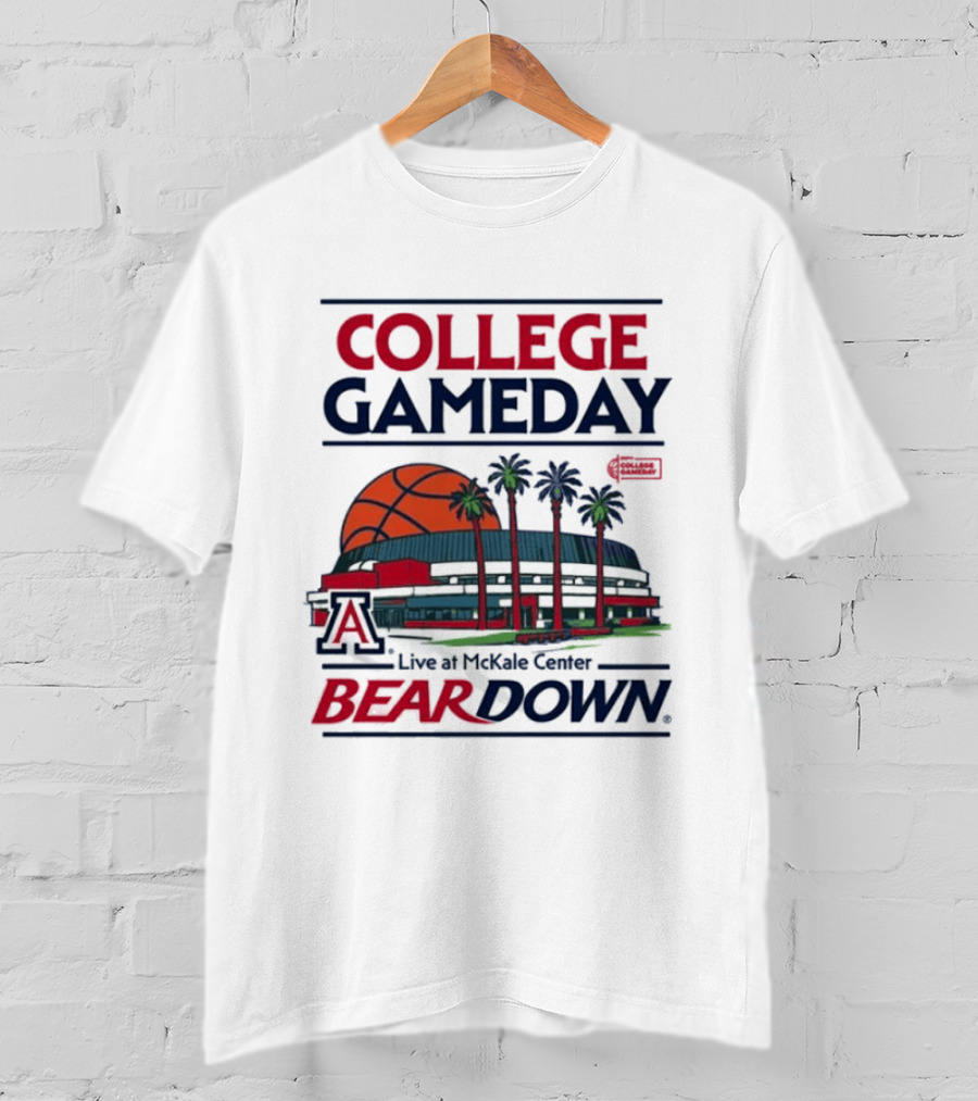 Arizona Wildcats College Gameday Live At McKale Center Bear Down T-Shirt