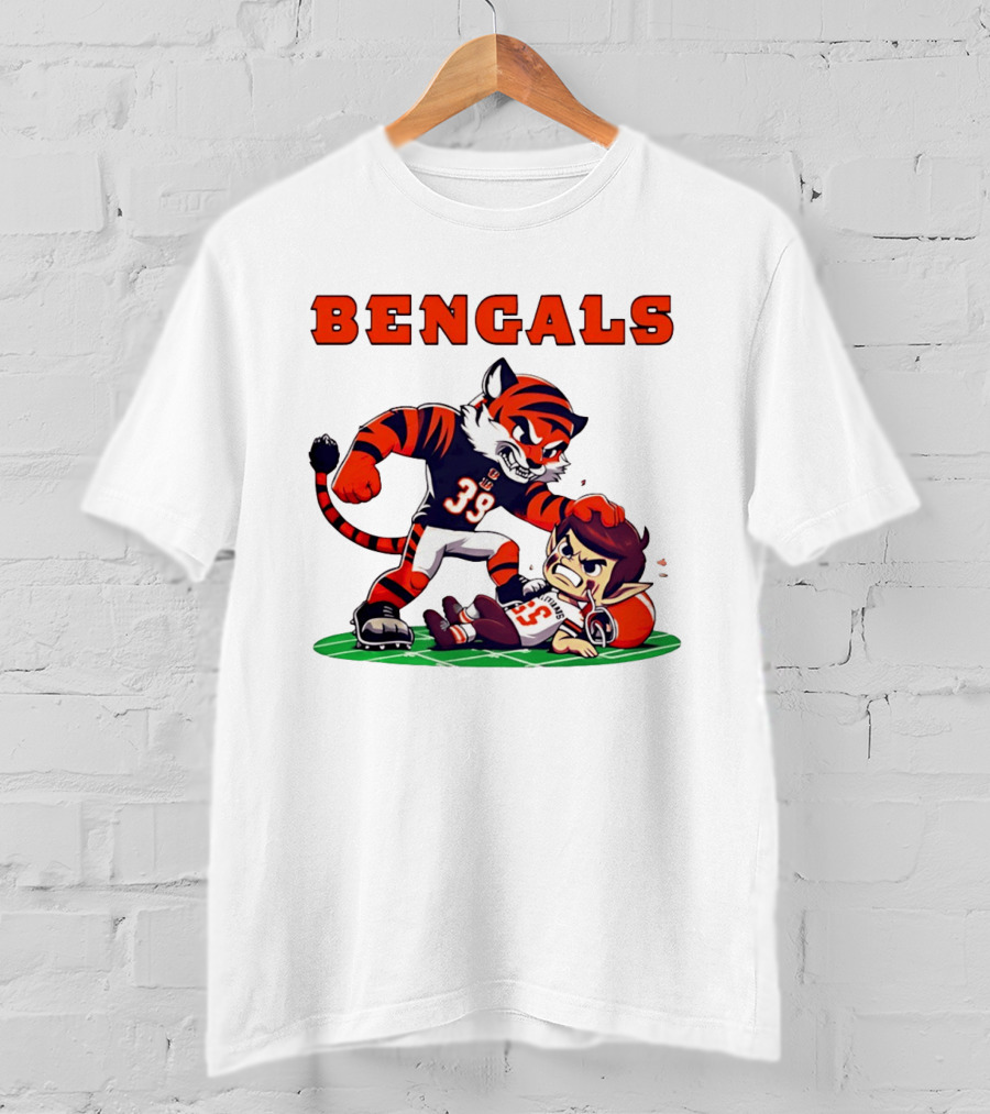 Cincinnati Bengals Rivals Cleveland Browns Cartoon T-Shirt