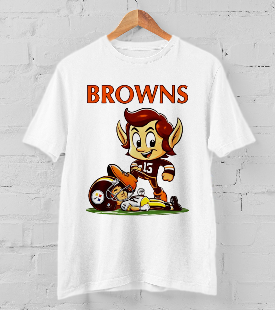 Cleveland Browns Victory Over Pittsburgh Steelers Rivalry Brownie T-Shirt