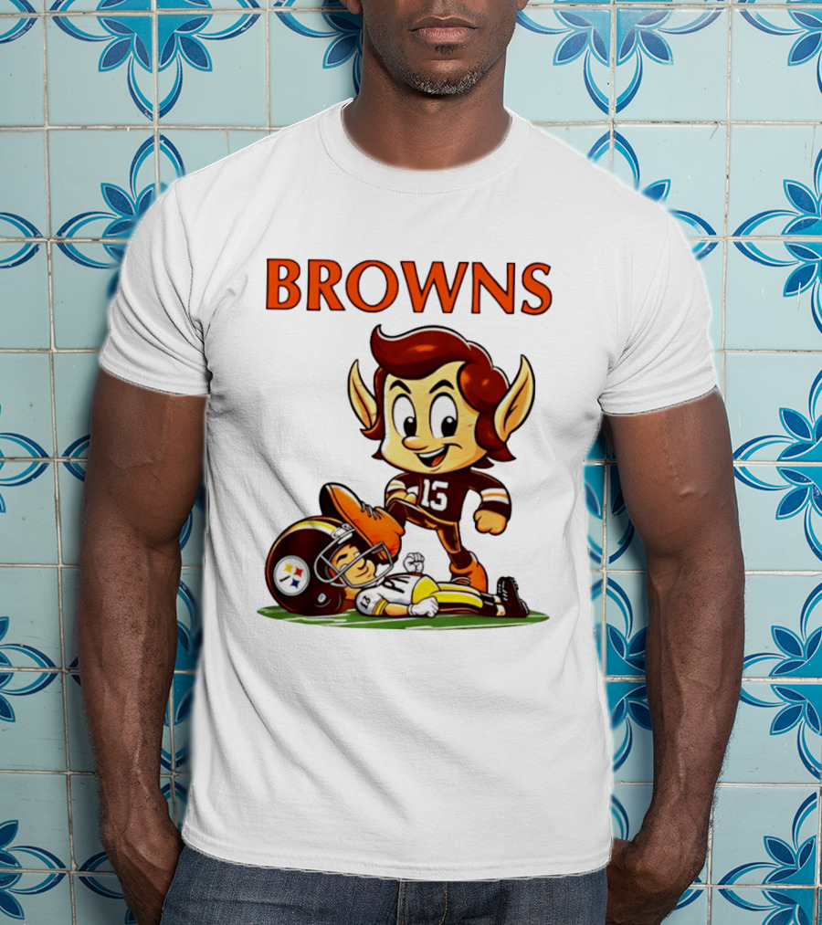 Cleveland Browns Victory Over Pittsburgh Steelers Rivalry Brownie T-Shirt