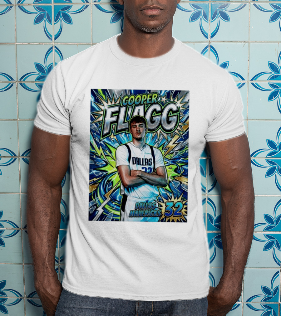 Cooper Flagg Dallas Mavericks 32 Comic T-Shirt