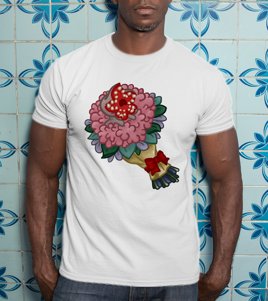 Demodog Valentine Bouquet Flowers Stranger Things Horror T-Shirt