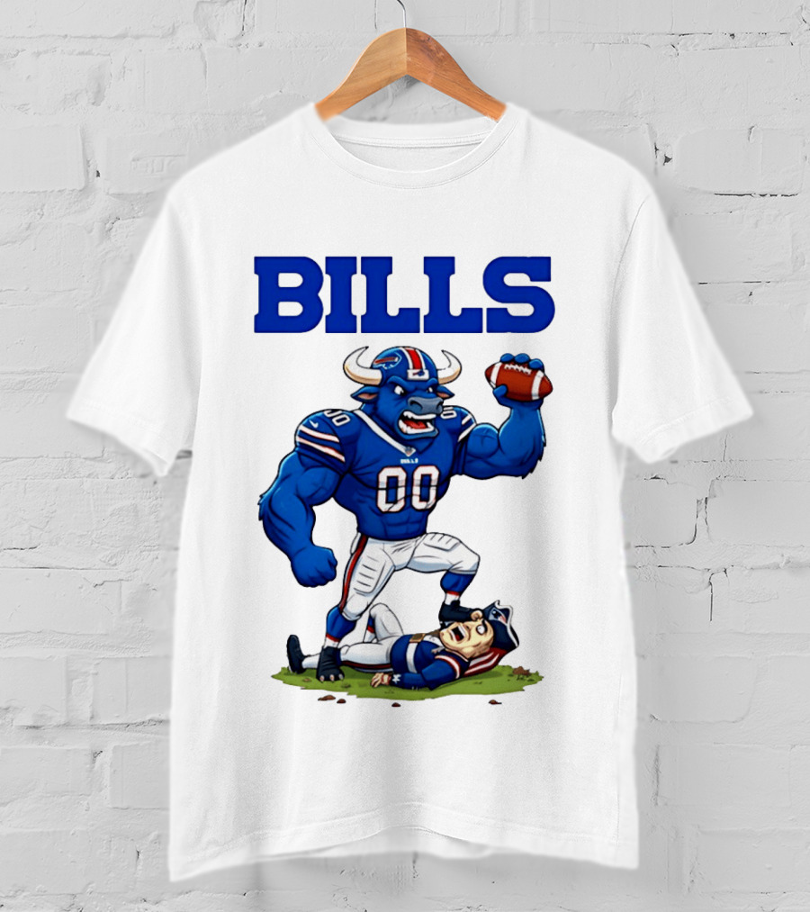 Buffalo Bills Vs New England Patriots Rivalry Comic Character Victory T-Shirt