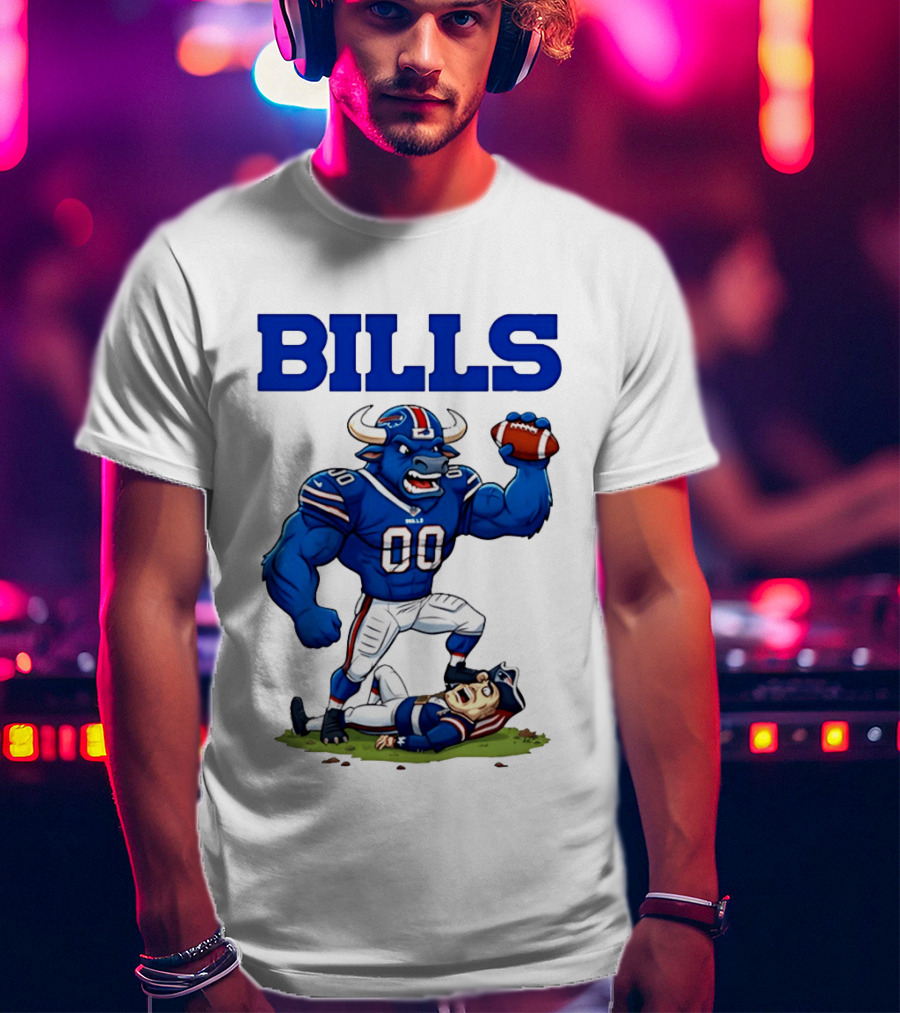 Buffalo Bills Vs New England Patriots Rivalry Comic Character Victory T-Shirt