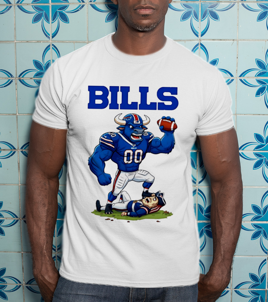 Buffalo Bills Vs New England Patriots Rivalry Comic Character Victory T-Shirt