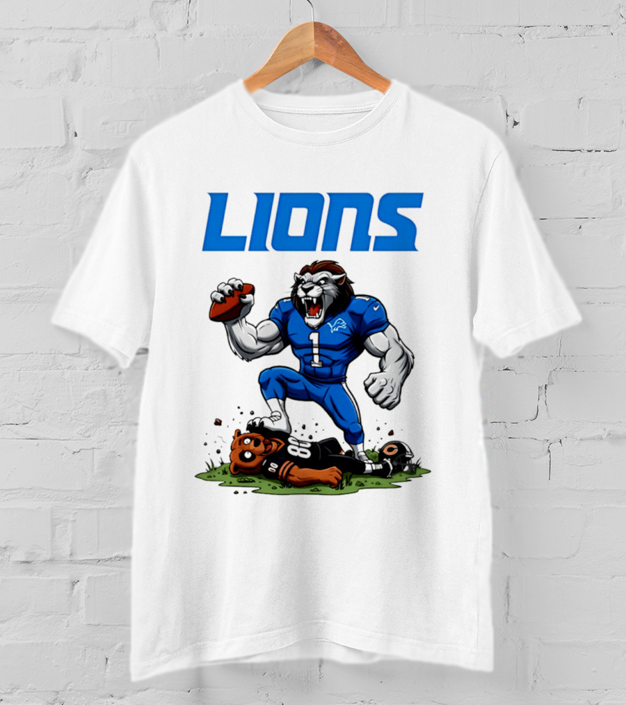 Detroit Lions Beat Bears NFL Rivalries Showdown T-Shirt