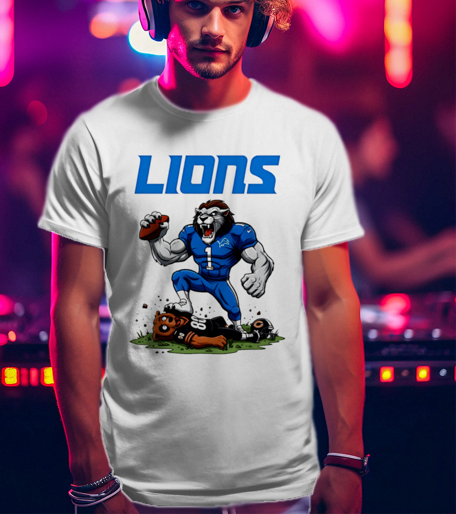 Detroit Lions Beat Bears NFL Rivalries Showdown T-Shirt
