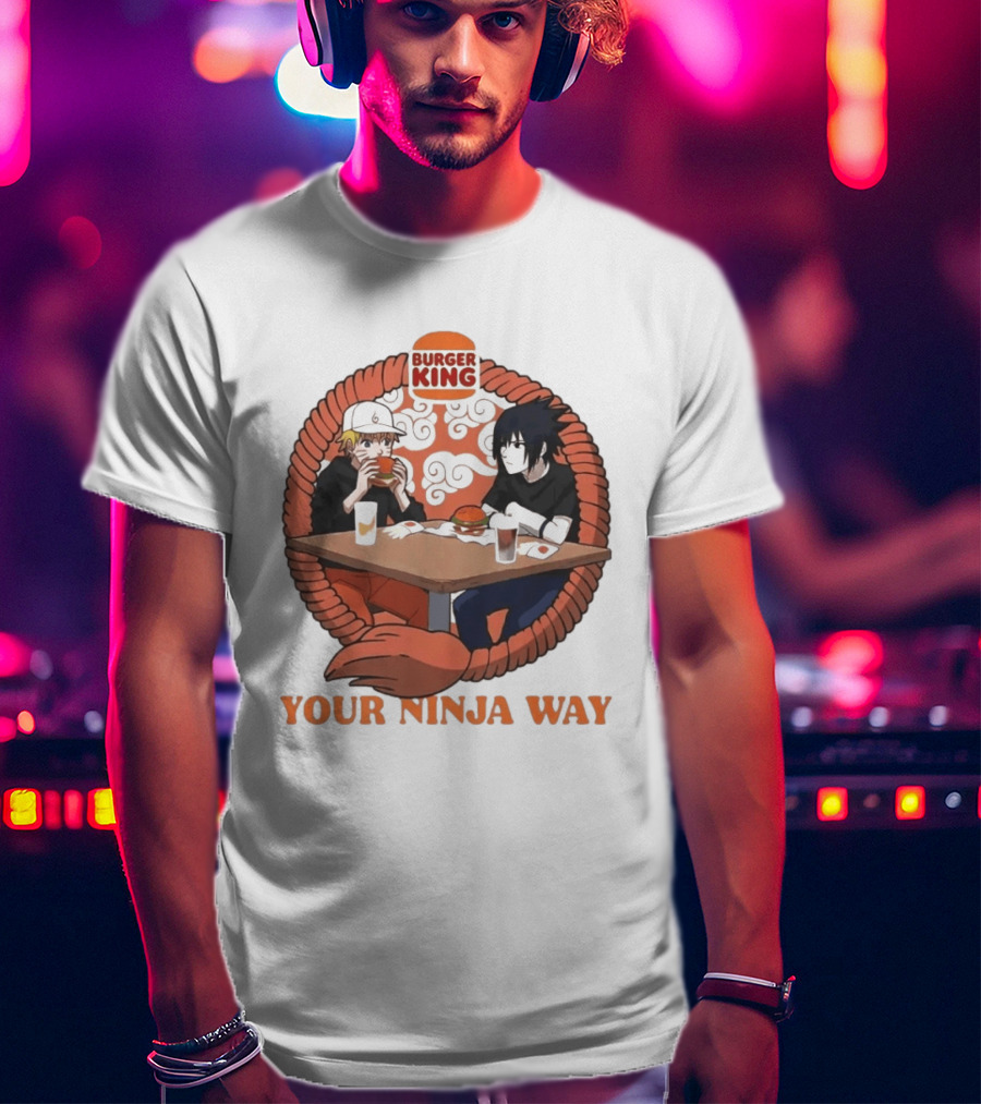 Burger King Naruto Sasuke Dining Your Ninja Way T-Shirt