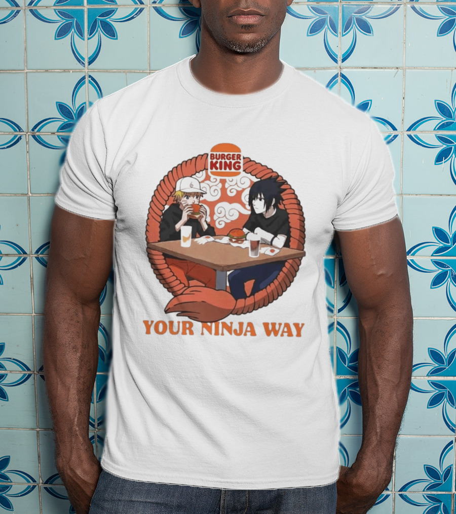Burger King Naruto Sasuke Dining Your Ninja Way T-Shirt