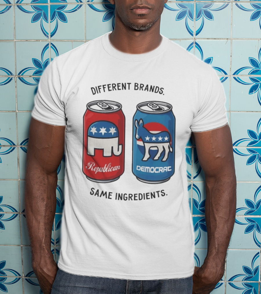 Republican Democrat Different Brands Same Ingredients T-Shirt