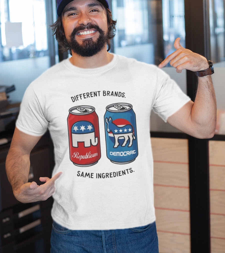Republican Democrat Different Brands Same Ingredients T-Shirt