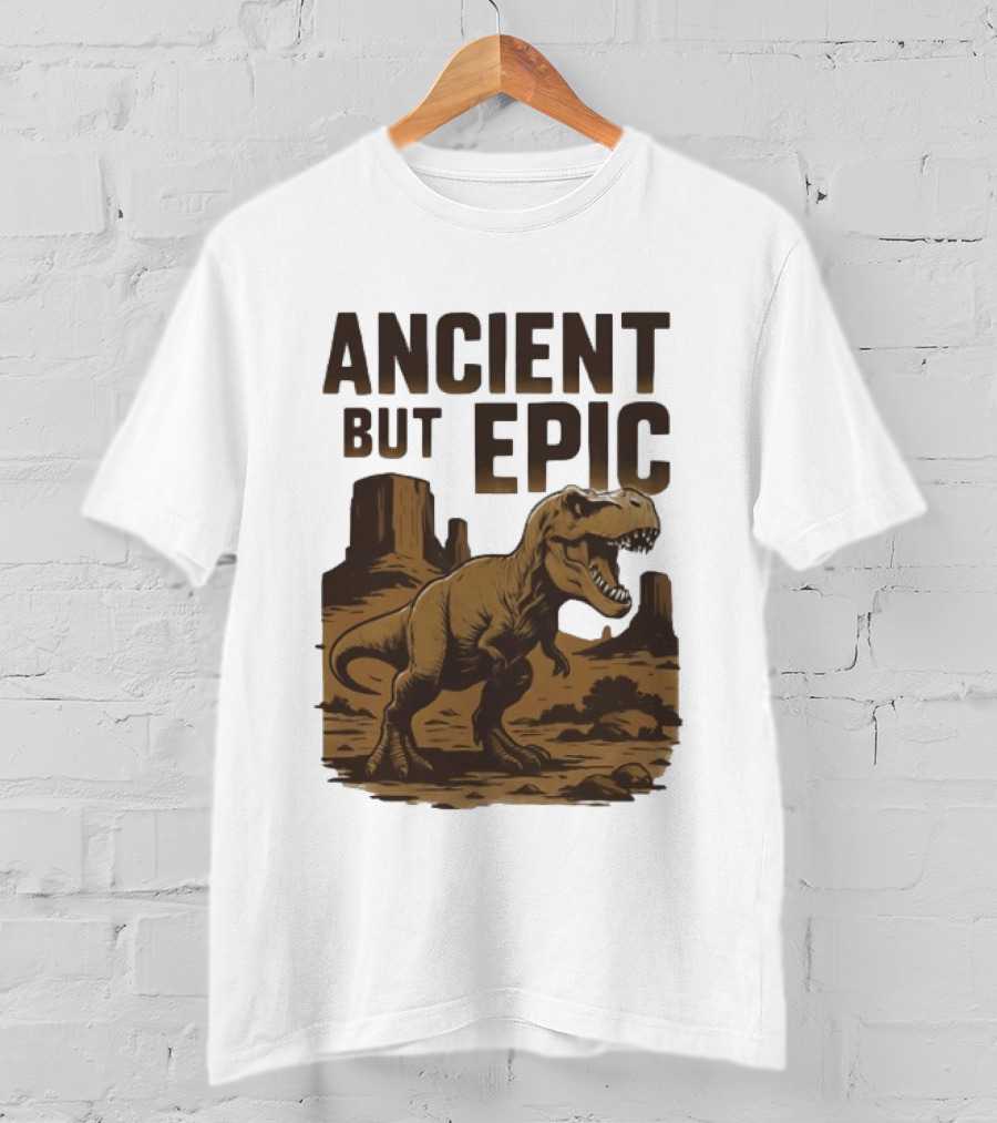 T. Rex Dinosaur Ancient But Epic Desert Scene T-Shirt