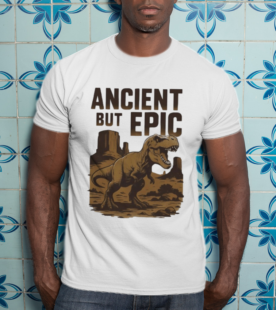 T. Rex Dinosaur Ancient But Epic Desert Scene T-Shirt