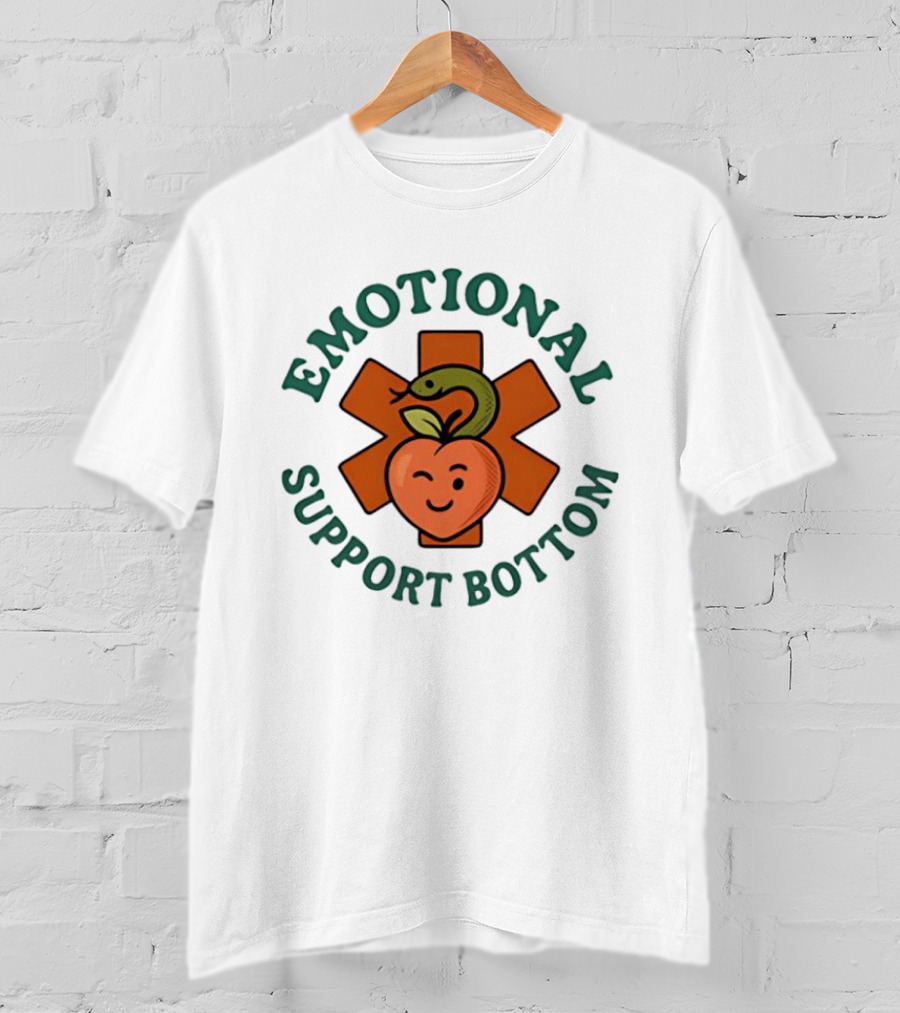 Emotional Support Bottom Peach Snake Star Of Life T-Shirt
