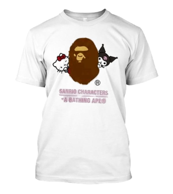 Hello Kitty Kuromi Sanrio Characters A Bathing Ape Babymilo Collaboration T-Shirt