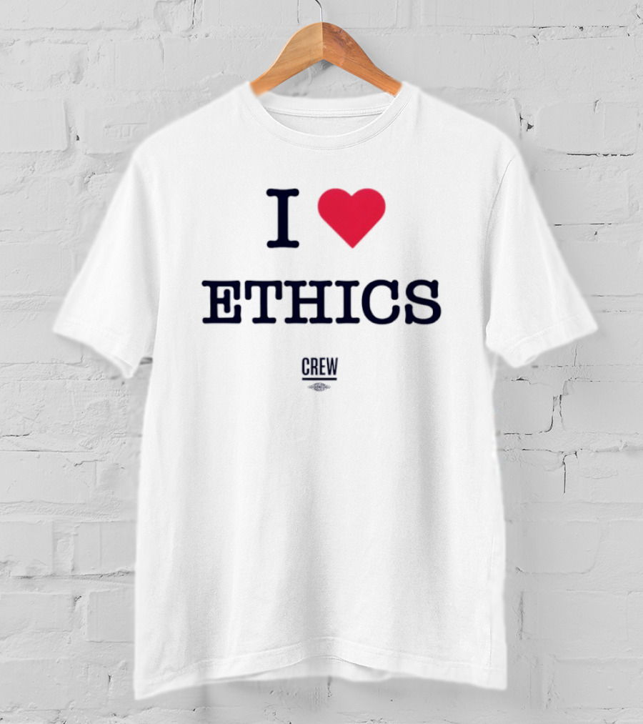 I Love Ethics Heart Crew T-Shirt