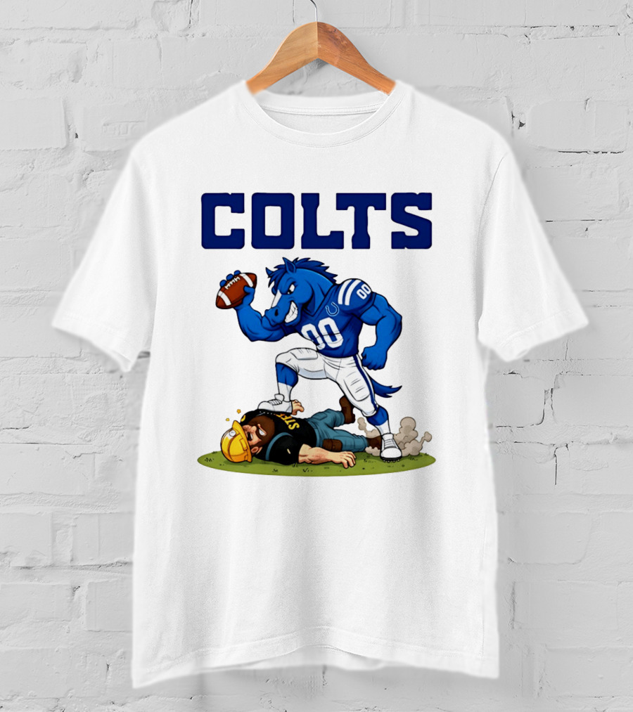 Colts Football Rivalry Humor Vs Steelers Comic T-Shirt