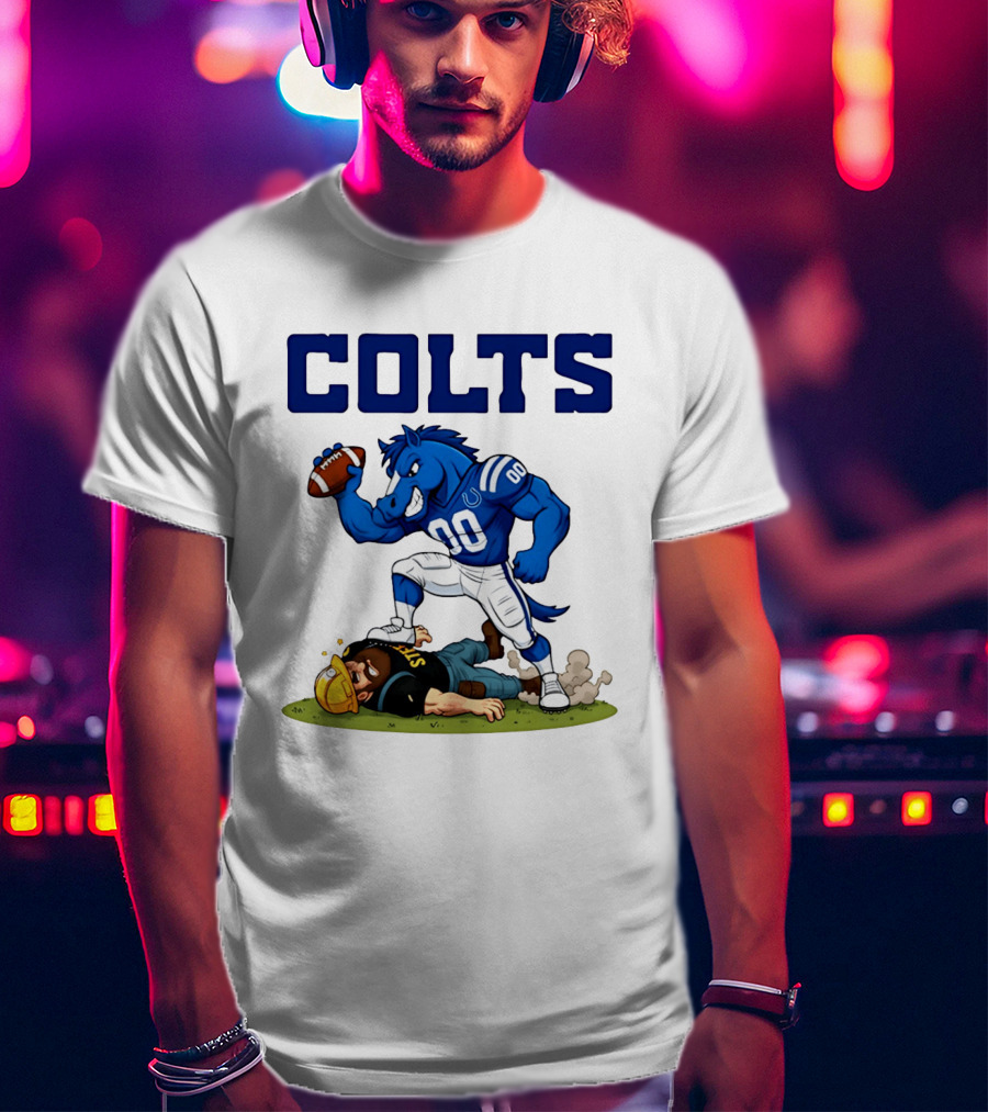 Colts Football Rivalry Humor Vs Steelers Comic T-Shirt