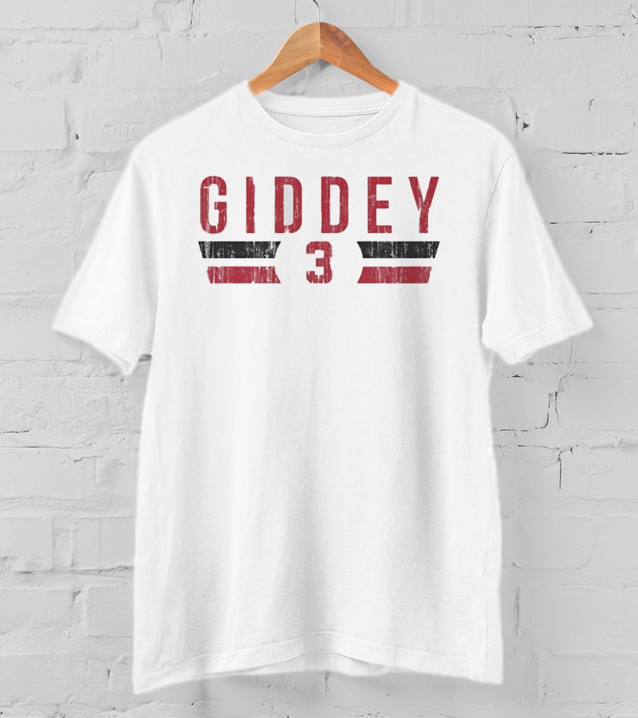 Giddey 3 Chicago Bulls Font Number And Name T-Shirt