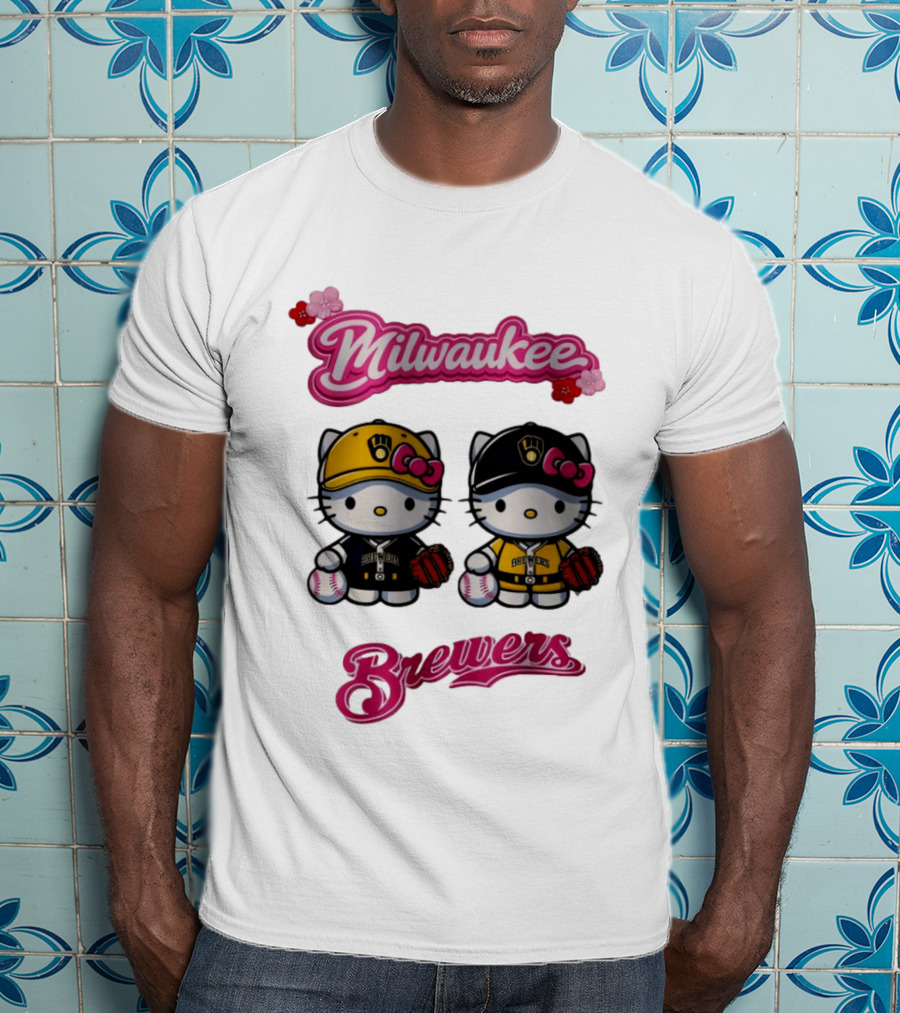 Milwaukee Brewers Hello Kitty Baseball Collaboration 2026 T-Shirt