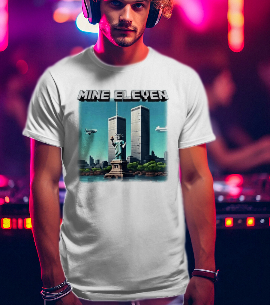 Mine Eleven Statue Of Liberty World Trade Center New York City T-Shirt