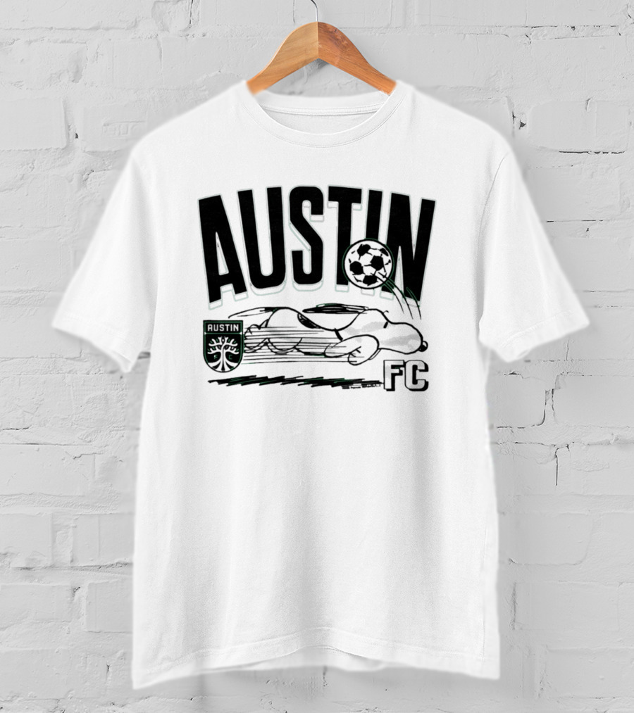Austin FC Peanuts Snoopy Soccer Collaboration T-Shirt