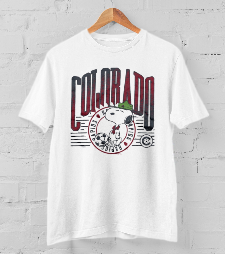 Snoopy Colorado Rapids Collaboration With Soccer Ball T-Shirt