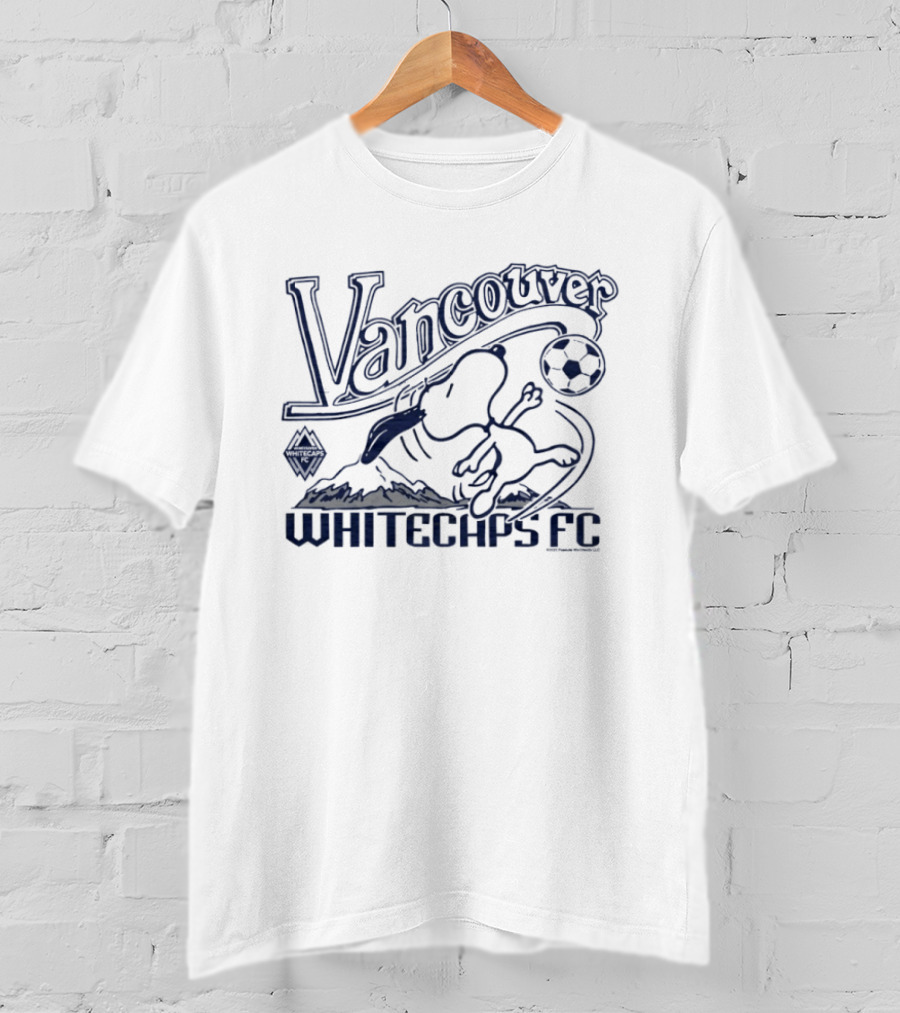 Vancouver Whitecaps FC Peanuts Snoopy Soccer Collaboration T-Shirt