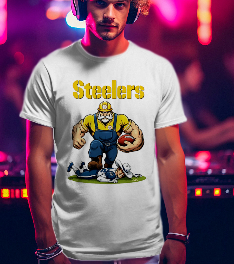 Pittsburgh Steelers Vs Dallas Cowboys Rivalries Football Cartoon T-Shirt
