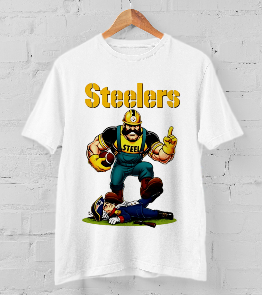 Pittsburgh Steelers Steelworker Triumphs Over New England Patriots Rivalry T-Shirt