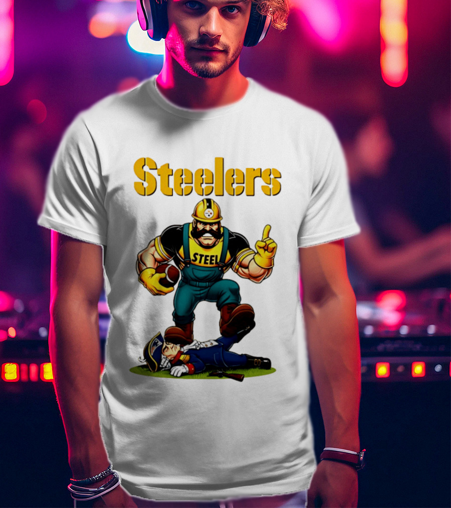 Pittsburgh Steelers Steelworker Triumphs Over New England Patriots Rivalry T-Shirt
